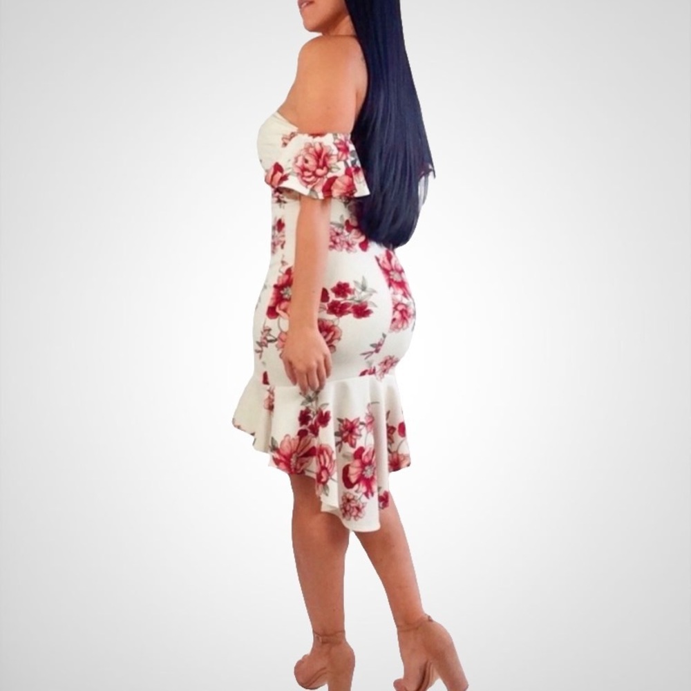 floral print midi dress - Picture 2 of 5
